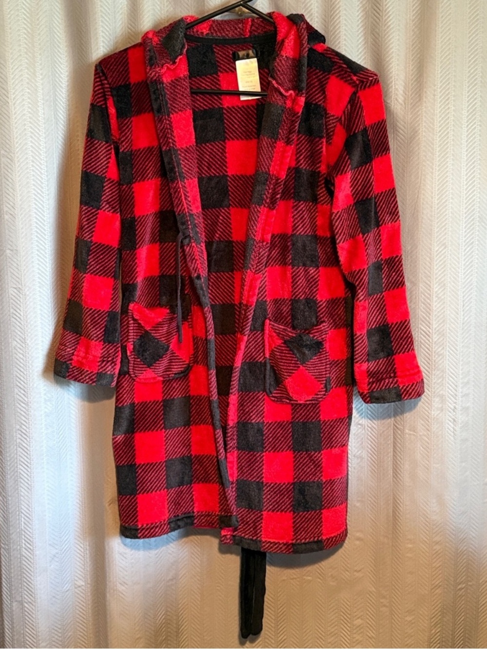 Buffalo Plaid Hooded Robe